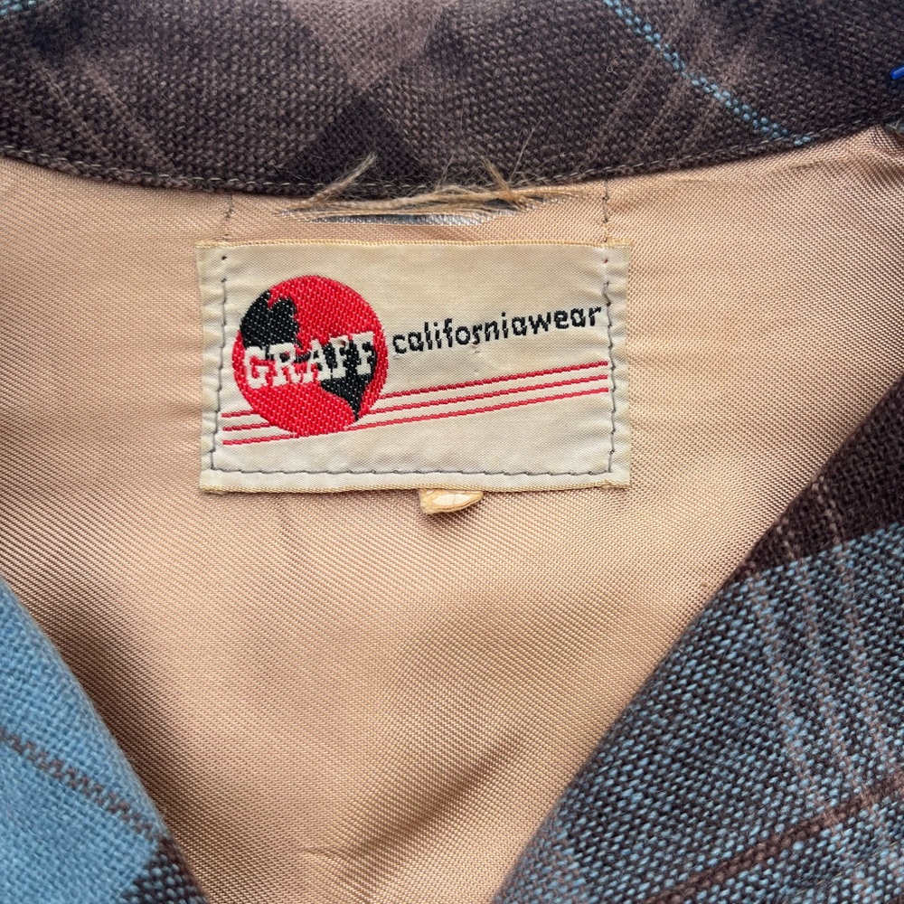 Graft Californiawear vintage button up size Large plaid